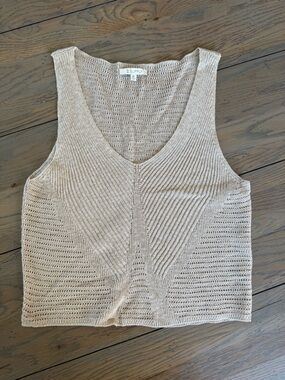 Z Supply Women's Cream Knit V-Neck Tank